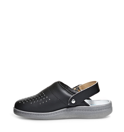 Klapki Ochronne THE ORIGINAL 030 Abeba Czarne OB Skórzane