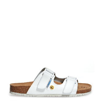 Klapki Ochronne NATURE 080 Abeba Białe OB ESD