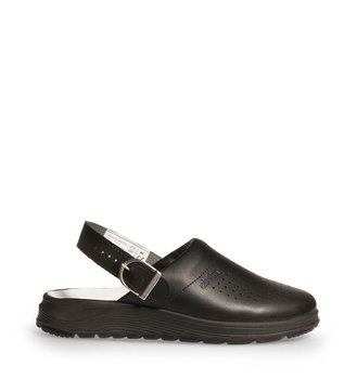 Klapki Ochronne ACTIVE 030 Abeba Czarne OB Skórzane